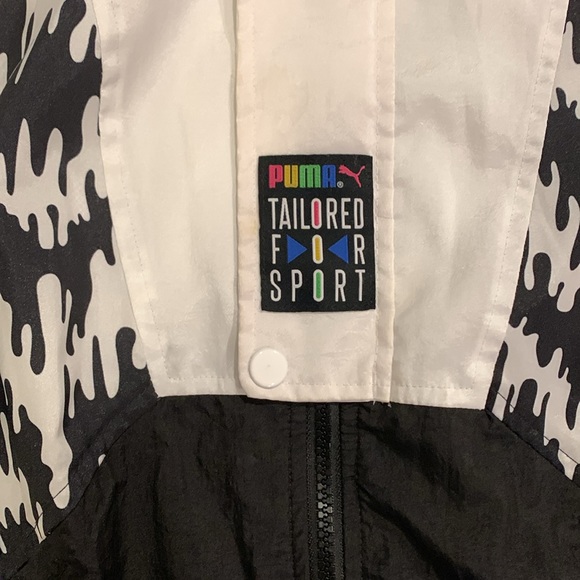 Puma Tailored for Sport OG AOP retro track jacket black white mens medium - Picture 2 of 6